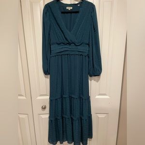 Max Studio teal maxi dress
